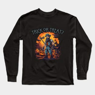 Trick or treat? lumberjack, halloween Long Sleeve T-Shirt